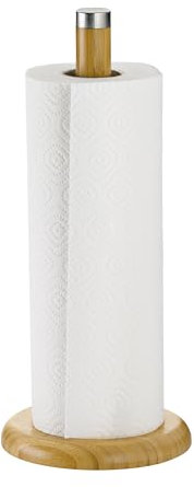kela Küchenrollenhalter stehend, auch für dicke Rollen, Papierrollenhalter 32 cm hoch, KATANA, Bambus