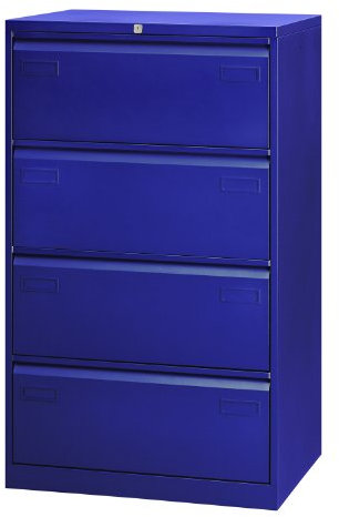 BISLEY | Hängeregistraturschrank Light | 2-bahnig | 4 Schübe | DIN A4 | oxfordblau