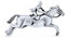 Épingle À Broche Pour Femme En Argent Sterling 925 Oxydé, Représentant Une Cow-Girl De L'Ouest, Qui Pratique L'Équitation, Le Saut D'Obstacles Et Les Chevaux De Race Thoroughbred