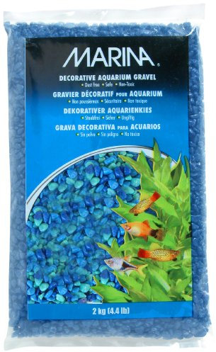 Marina Decorative Aquarium Tri-Colour Gravel, 2 Kg, Blue