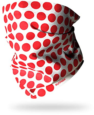 Ruffnek RED POLKADOT - Cycling Scarf - Multifunctional Headwear, Neck warmer, Snood Cycle Scarf for men, women & children