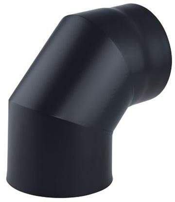 Möck Ofenrohr-Bogen 90°, doppelwandig, gedämmt, System Primus, 150 mm Schwarz