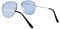 Unbekannt Sonnenbrille mit Federscharnier verspiegelt in verschiedenen Farbe (One size, Silber Rahmen/Meerblaue Gläser)