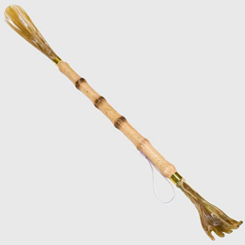 La Briantina Chaussette de Luxe CAL00157A avec Main Gratte-Dos et Lacet, Longueur 50 cm