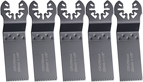 AGT Professional Sägeblätter: Standard-Tauchsägeblatt, 28 mm, CRV, Schnellspannung, 5er-Set (Multifunktionswerkzeug)