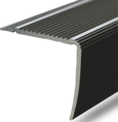 casa pura Aluwinkel Treppenprofil L-Form Treppenprofil - Ohne Bohren - Winkelprofil eloxierte Stufenkantenprofil 1 Stück, 3 x 2 cm | Integral (Bronze, 100 cm)