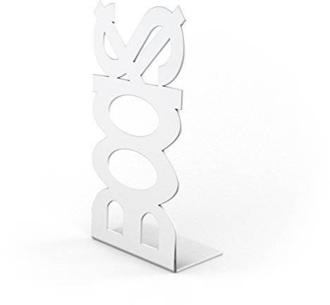 Bolis Italia Fermalibro Book, Acciaio, Bianco