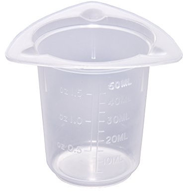 Camlab Plastics Tri-Cornered Plastic Beaker 50mL Pack of 25