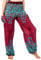 Lofbaz Haremshose Damen Boho Yogahose Pumphose Hippie Hose Kleidung Festival Outfit Sommerhose Leicht Sommer Hosen - Rose 1 Burgund M
