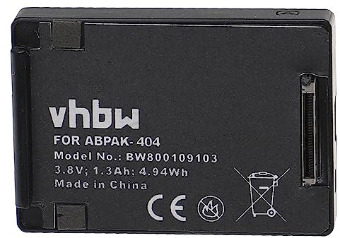 vhbw batteria compatibile con GoPro Hero 3+, 4 Black, 4 Silver, 4 Surf, 4 Music Edition videocamera camcorder (1240mAh, 3,8V, Li-Poly)