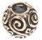 Battle-Merchant Bartperle rund Wikinger/Dreadlockperle aus Bronze mit Spiralen/Ø 4mm
