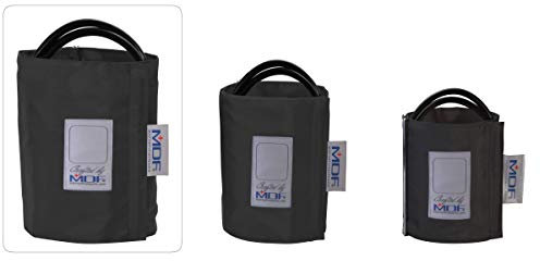 MDF® Latex-Free Thigh Replacement Blood Pressure Monitor Cuff D-Ring - Double Tube (MDF2090470D) (Black (NoirNoir))