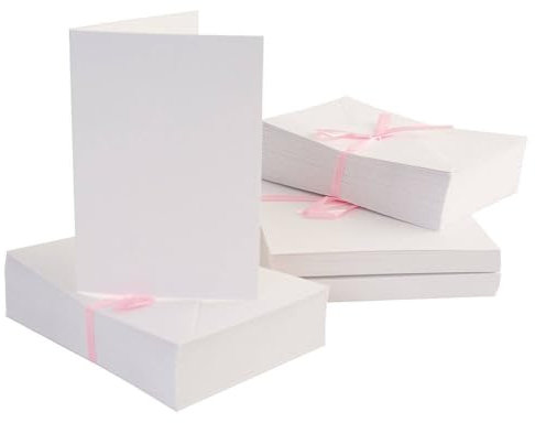 Anita's Blank Cards and Envelopes - Paquete de 100 sobres autoadhesivos con tarjetas A6, color blanco