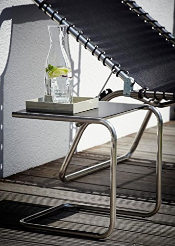 Jan Kurtz Fiam Club schwarz 40cm Alu- Beistelltisch jk team in&outdoor Samba Amigo Movida Amida Capri 492169 Terrasse, Garten, Sauna, Strand