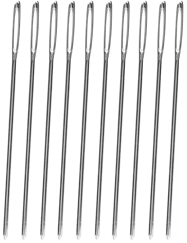 Tandy Leather Stitching Needle - Smooth Hand Sewing with Blunt Tip Control - Consistent Results for Crafting and Repair Projects - 10 Pack
