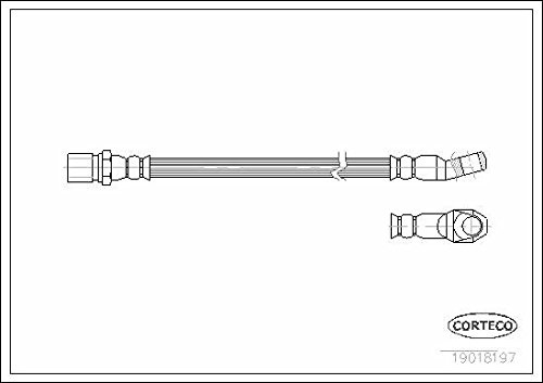 Corteco 19018197 Bremsschlauch vorne | 19018197 Kompatibel mit 126 (126_),127 (127_)