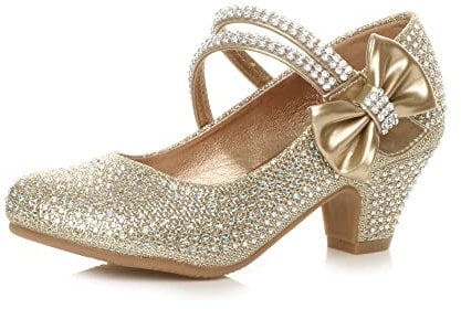AJVANI Low Heel Strap Bridesmaid Party Formal Evening Shoes Size 1