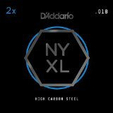 D'Addario NYPL018 NYXL Plain Steel Einzelsaite (2er Pack)