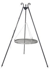Dreibeingrill VIKING Höhe 180cm incl. Kette und Rost aus Rohstahl Durchmesser 50cm