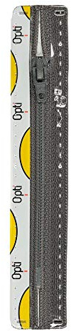 Opti S40-20-00001 Reißverschluss, 100Prozent Polyester, 00001 Grau, 20cm