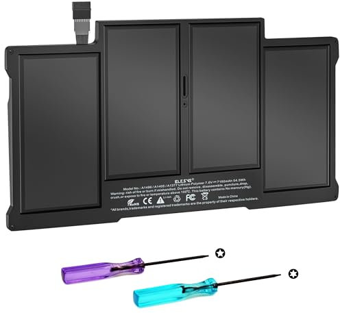 BLESYS Batterie A1466 A1496 pour MacBook Air 13 Pouces A1466 (2012, 2013, 2014, 2015, 2017) A1369 (2010, 2011) Modèle A1405 A1377 [7,6 V / 7200 mAh]