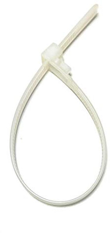 Plastic Releasable Cable Ties Premium 300mm x 7. 2mm Large Reusable Zip Ties, 50-Pack (White)