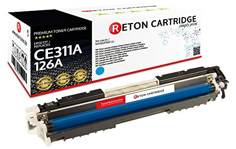 Reton Toner | 30% höhere Reichweite | kompatibel für CE311A HP 126A Cyan Color Laserjet CP1020 CP1021 CP1022 CP1023 CP1025 CP1025nw CP1026nw - TopShot Pro M275MFP