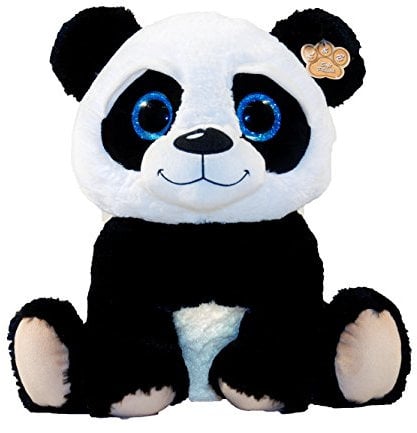 LB PANDA KUSCHELTIER MIT GROSSEN GLITZERAUGEN PLÜSCHTIER SITZEND 30 CM PLUSH