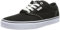 Vans Atwood, Sneaker Donna, Canvas Blk Wht, 35 EU