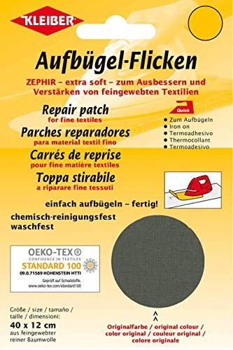 Kleiber + Co. Aufbügel-Flicken Zephir, Schilf, ca. 40 cm x 12 cm, 320-20