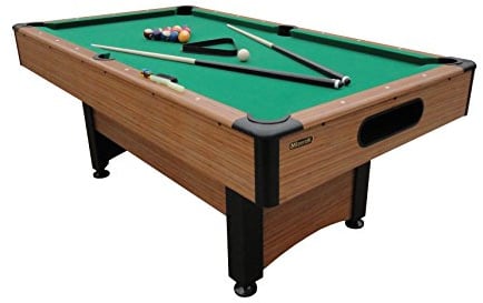 Mizerak Dynasty Space Saver 6.5' Billiard Table with Leg Levelers, Automatic Ball Return, and Classic Green Nylon Cloth
