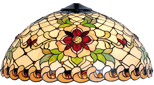 Lumilamp 5LL-9931 Tiffany Stil Lampenschirm Ca. Ø 50 cm dekoratives buntglas handgefertigt glasschirm