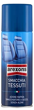 Arexons Cura Auto, Smacchia Tessuti 200 ml, Trattamento smacchiante per auto, Elimina macchie e non lascia aloni, Rinnova il colore, Agisce a secco