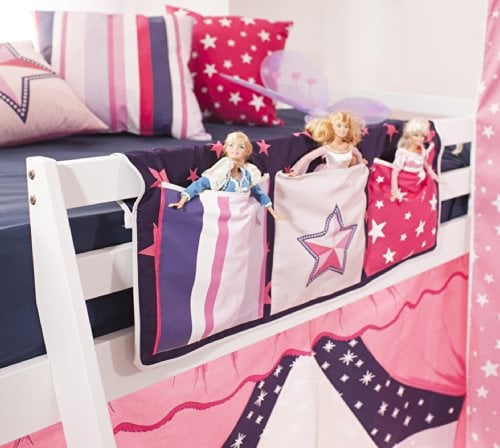 Bed Tidy Pocket Organiser Storage for Kids Bed, Bunk Loft Cabin in Showtime