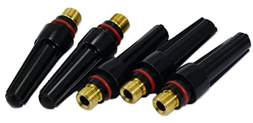 RIVERWELD WIG-Rückkappe 57Y03 Mittel, passend für QQ300 PTA DB SR WP 17 18 26 TIG-Schweißbrenner, Packung zu 5