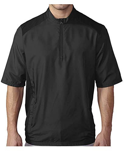 adidas Men's Club Wind Short Sleeve Jacket, Black, S