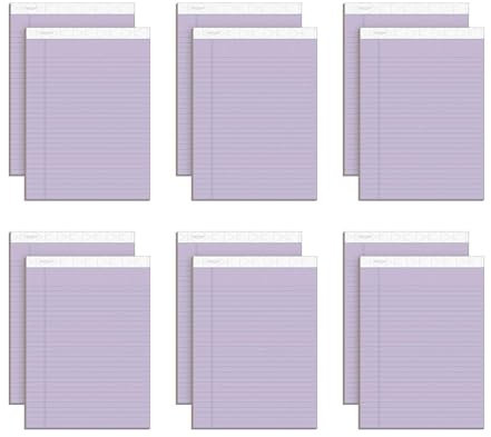 TOPS Prisma Schreibblöcke, 21,6 x 29,5 cm, legales Lineal, Orchidee, perforiert, 50 Blatt, 12 Stück (63140)