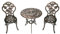 Oakland Living 3-teiliges Rosen-Bistro-Set mit 59,9 cm Aluminiumguss-Tisch