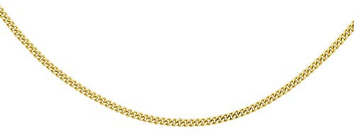 CARISSIMA Damen 18k (750) Gelbgold 1mm Diamantschliff Verstellbare Panzerkette 7.13.0040 41cm/16zoll- 46cm/18zoll