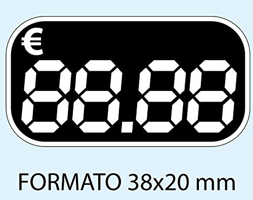 Kolpito Personalisierbare Preisschilder für Tabakwaren, Bars, Lebensmittel, 1 Stück weiß, Rechteckig, 1 Cent bis 99,99 Euro