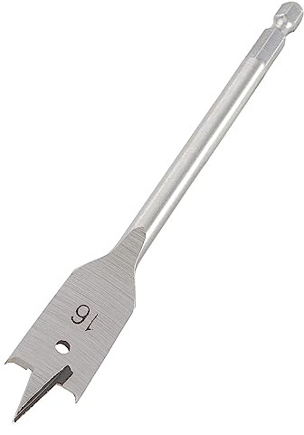 Trend 16mm Flat Bit With Centre Point & Spurs For Fast Timber Drilling | Ideal For Fast, Clean Holes In Timber, With Centre Point And Cutting Spurs For Accurate Positioning, SNAP/FB/16
