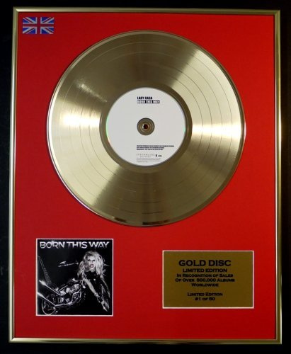 Everythingcollectible Lady Gaga/CD Gold Disc Schallplatte Limited Edition/Born This Way