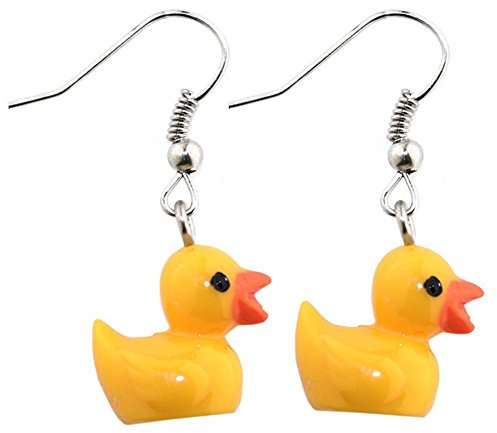 Kunstharz Gelbe Gummiente Tropfen Ohrringe
