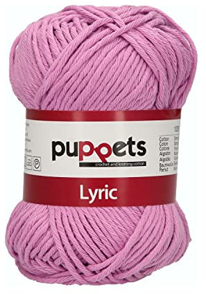 Puppets Lyric Stärke 8 4572008-05027 violett Häkelgarn, 100% Baumwolle