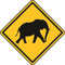 U24 Aufkleber Vorsicht Elefant Autoaufkleber Sticker