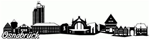 Samunshi® Osnabrück Skyline Aufkleber Sticker Autoaufkleber City Gedruckt - 15x3,9cm schwarz