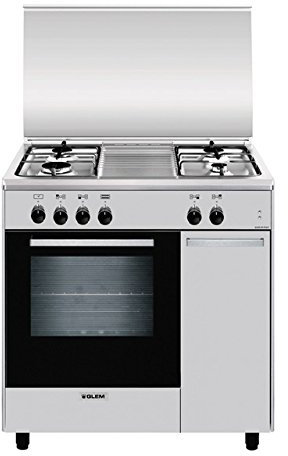 Glem AS854EI Libera installazione Piano cottura a gas A Acciaio inossidabile cucina