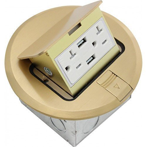 Orbit Industries flbpu-du-r-br Runder Pop-Up Boden Box, Messing