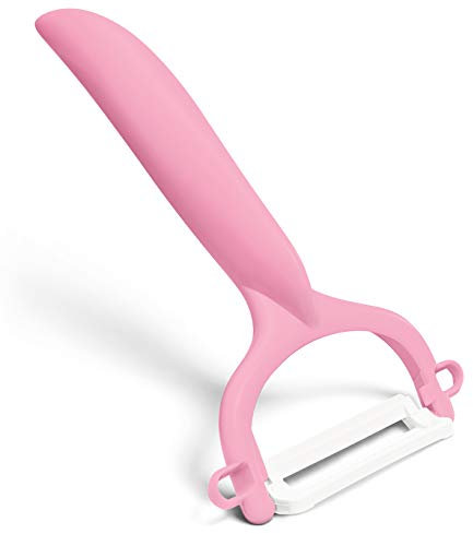 Kyocera 150890 Pelapatate a Y in ceramica, plastica, rosa