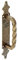 Amig - Maniglione in Zama con Placca in Acciaio | Stile Rustico Resistente | Facile da Installare | Per Porte e Cancelli | Compatibile con Maniglie Ferro Battuto, Cuoio, 28x4.5 cm, Lega di Acciaio